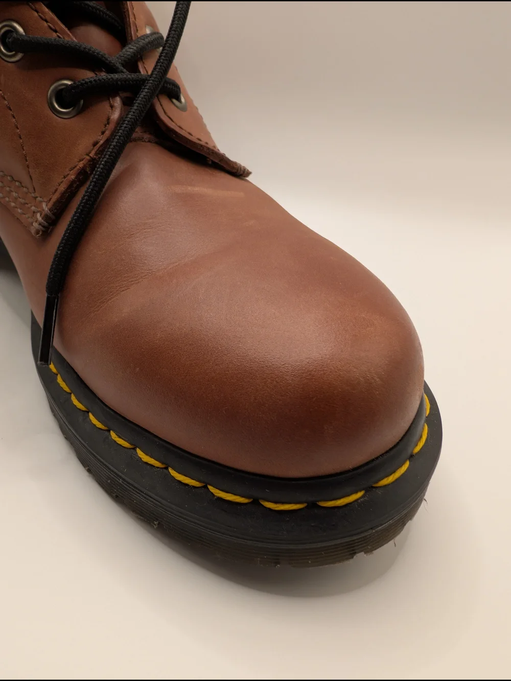 Brown Lace-Up Boots with Fur Collar